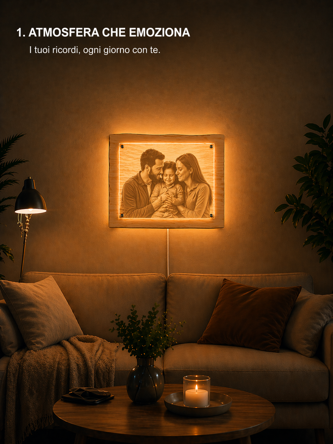 LAMPADA DA PARETE PERSONALIZZATA CON LA TUA FOTO