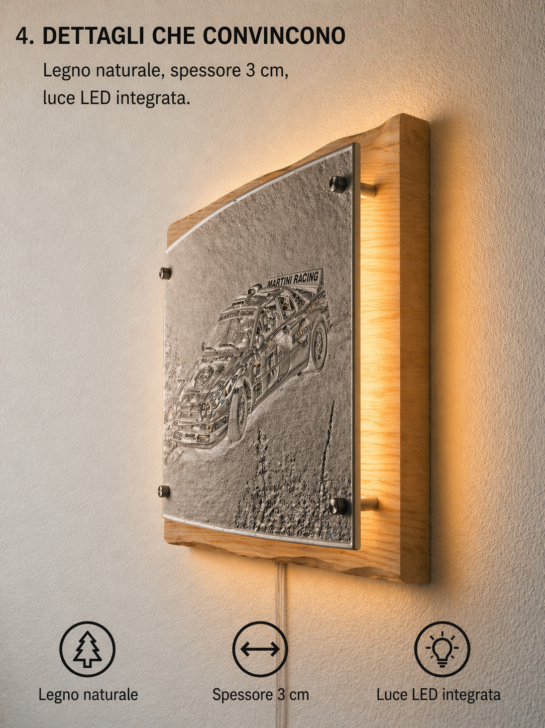 LAMPADA DA PARETE PERSONALIZZATA CON LA TUA FOTO