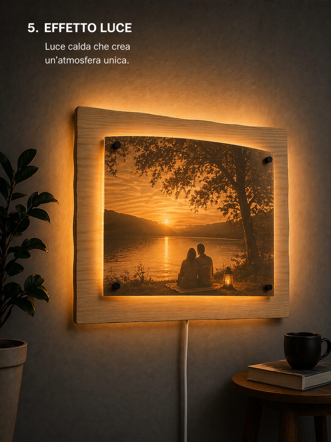 LAMPADA DA PARETE PERSONALIZZATA CON LA TUA FOTO