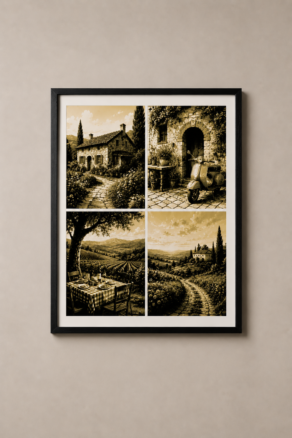 QUADRO ILLUSTRATO 4 FOTO