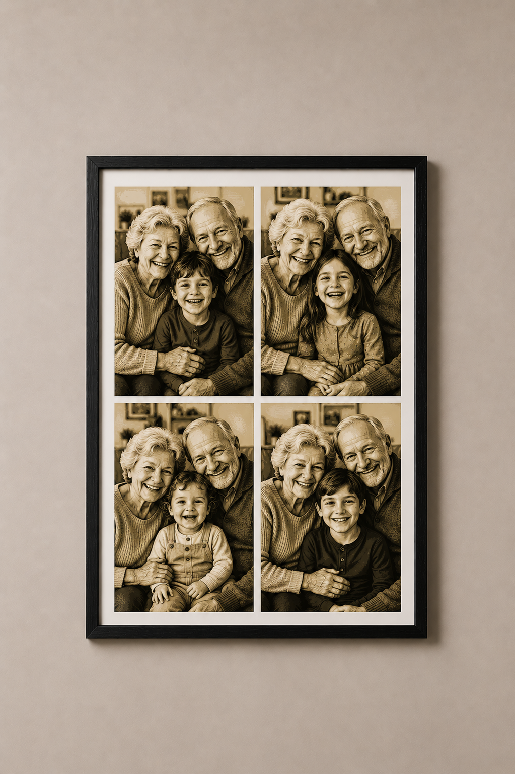 QUADRO ILLUSTRATO 4 FOTO