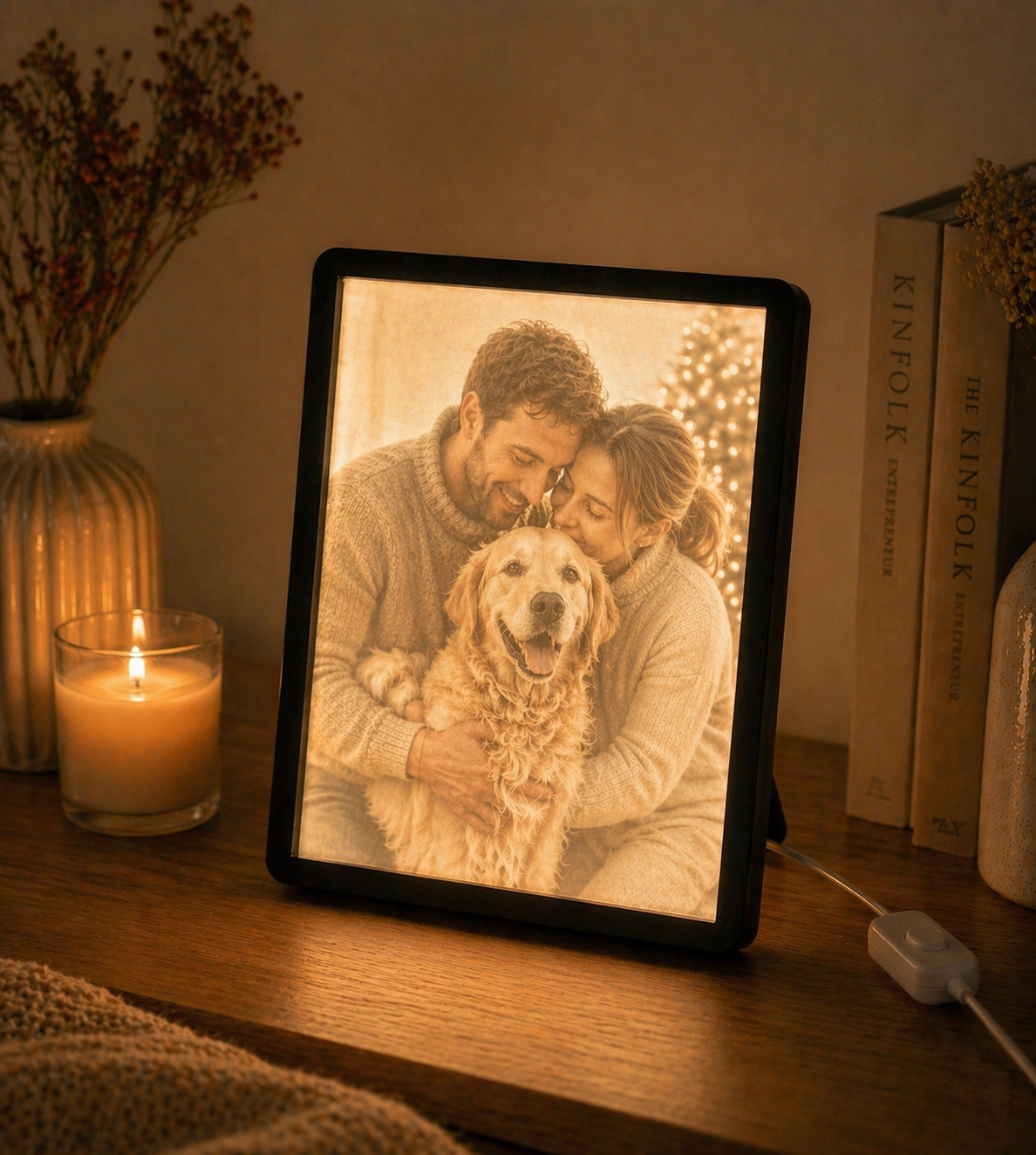 PORTAFOTO PERSONALIZZATO CON FOTO INTERCAMBIABILE