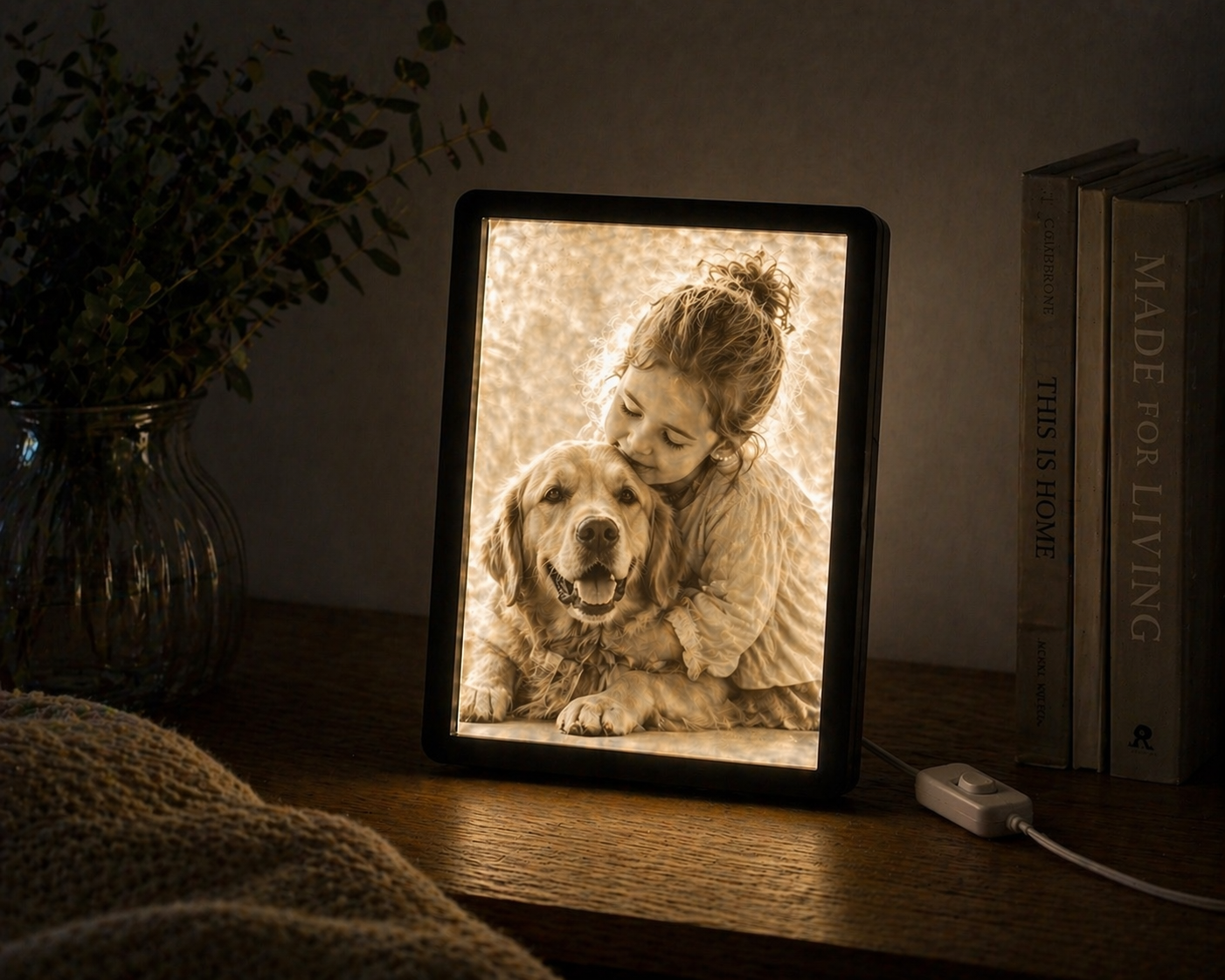 PORTAFOTO PERSONALIZZATO CON FOTO INTERCAMBIABILE